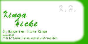 kinga hicke business card